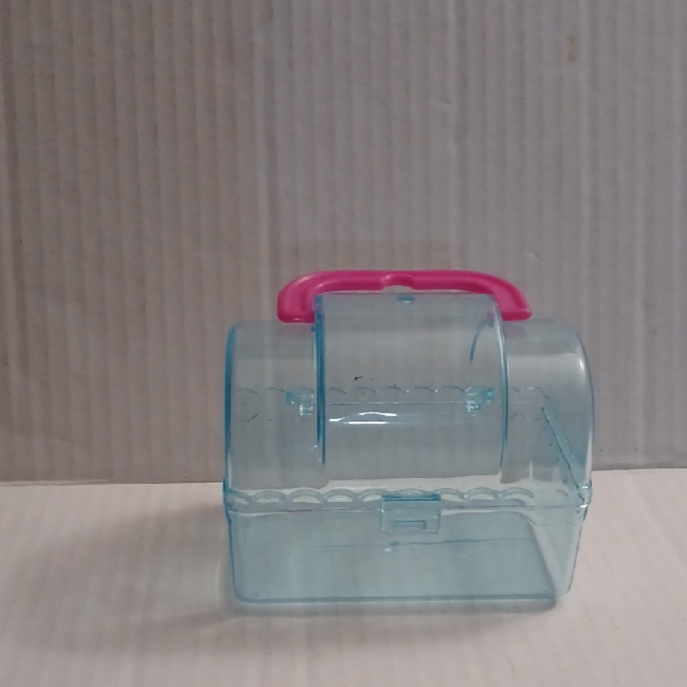Free Add-on Transparent Blue Storage Box with Pink Handle